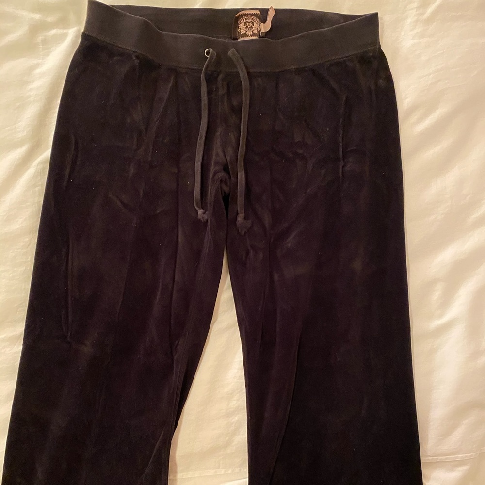 Juicy Couture Black Velour Sweatpants — S